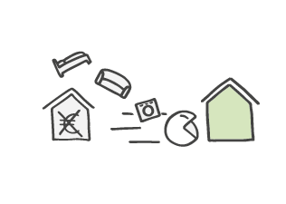 Économie d'argent pour la recherche de logement.